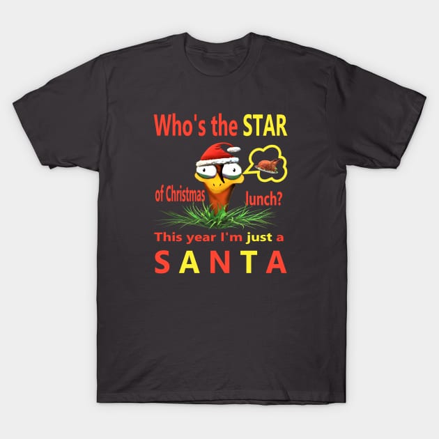 TURKEY SANTA - Star of Christmas lunch T-Shirt by TeesFashion